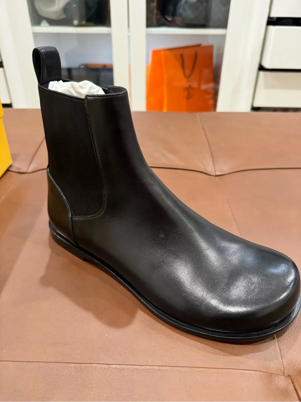 Men's Fendi Black Stivaletto Chelsea Boot Size 11 US (10 UK). Brand New in Box